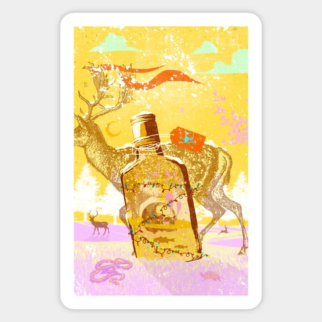 WINTER WHISKEY Sticker by Showdeer